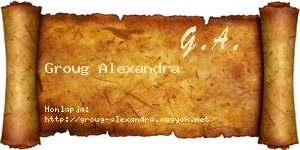 Groug Alexandra névjegykártya